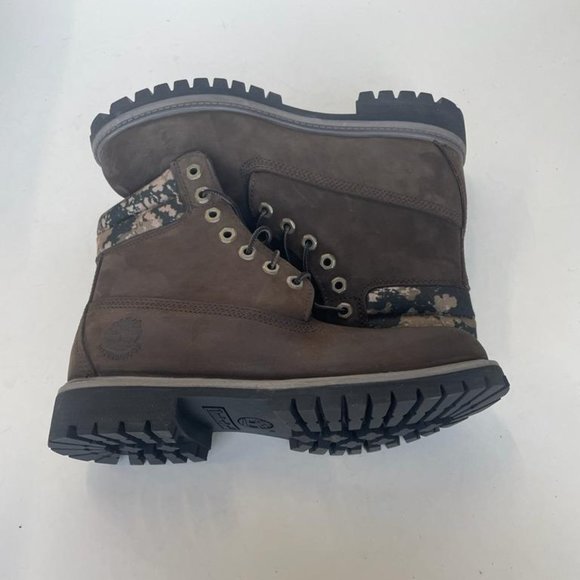 Timberland Mens 6" Inch Camo Waterproof Boots Double Sole Camouflage A113T Size7 - Picture 1 of 13